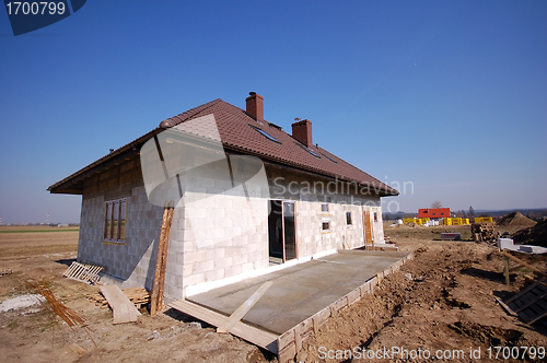 Image of A house being built