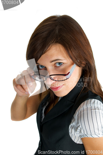 Image of Strict-looking female teacher