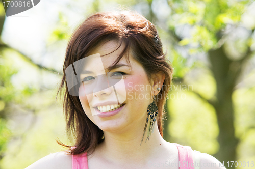 Image of Young happy girl portrait