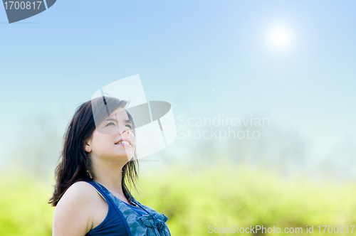 Image of Young happy girl portrait