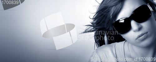Image of Modern, stylish portrait of young woman