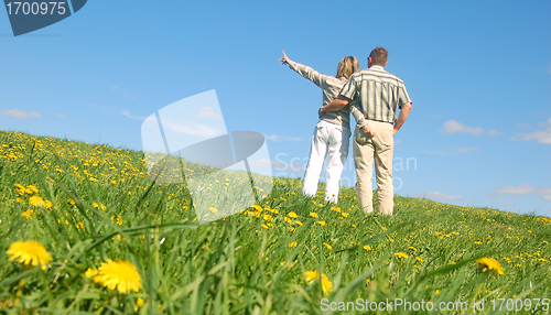 Image of Couple in love on meadow