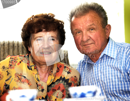 Image of Happy smiled senior couple