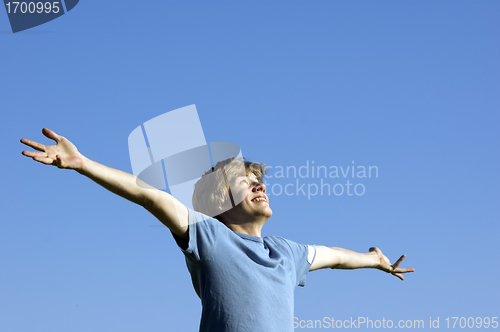 Image of Active boy showing happiness