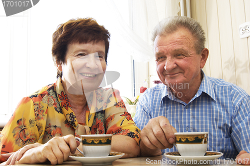 Image of Happy smiled senior couple