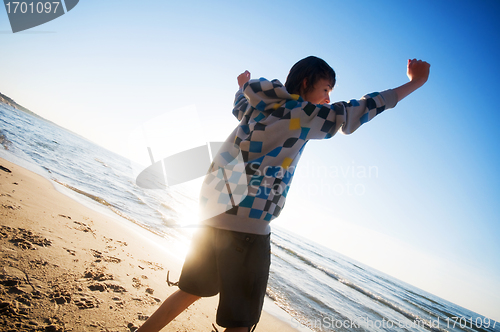 Image of Happiness in the beach scenery