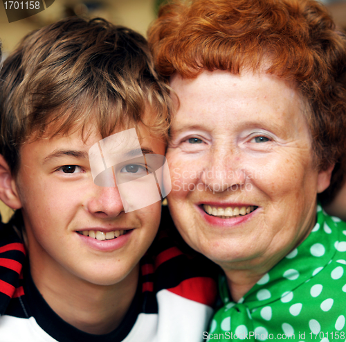 Image of Grandmother with grandson