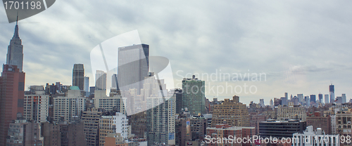 Image of Aerial view of New York City Skyline