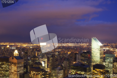 Image of Aerial view of New York City Skyline