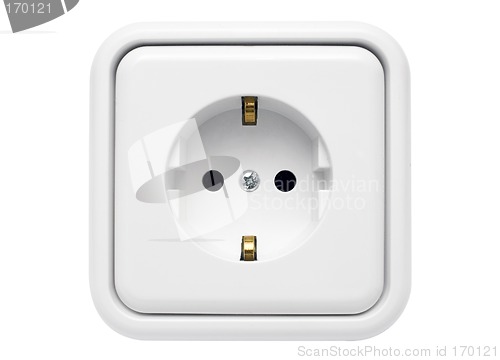 Image of White Power Outlet w/ Path