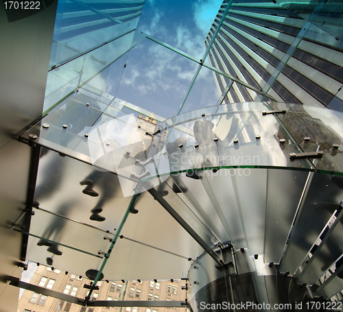 Image of Upward view of New York City Skyscrapers