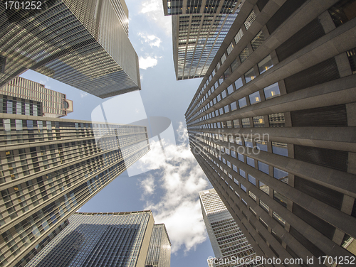 Image of Cloudy Sky above New York City Skyscrapers