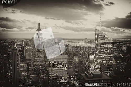 Image of Aerial view of New York City Skyline