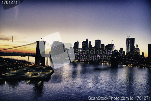 Image of Urban Skyscrapers in Manhattan, New York City