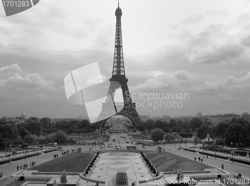 Image of Clouds and Sky over Majesty of Eiffel Tower