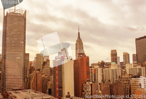 Image of Aerial view of New York City Skyline