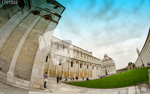 Image of Famous Architecture of Miracle Square in Pisa