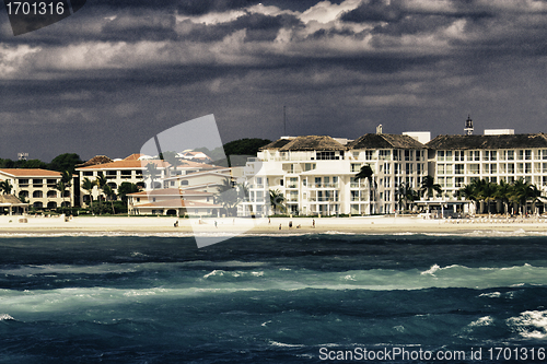 Image of Beautiful landscape of Playa del Carmen, Mexico