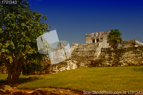 Image of Famous archaeological ruins of Tulum in Mexico