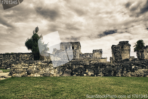 Image of Famous archaeological ruins of Tulum in Mexico