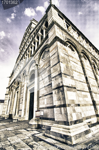 Image of Facade of the Cathedral in Miracle Square, Pisa 