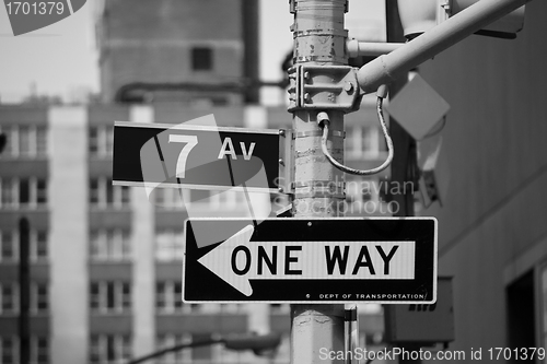 Image of Classic Street Signs in New York City