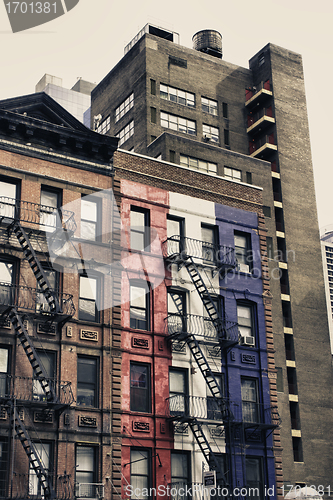 Image of Urban Skyscrapers in Manhattan, New York City