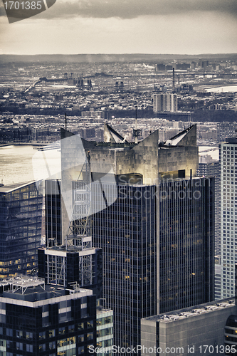 Image of Urban Skyscrapers in Manhattan, New York City