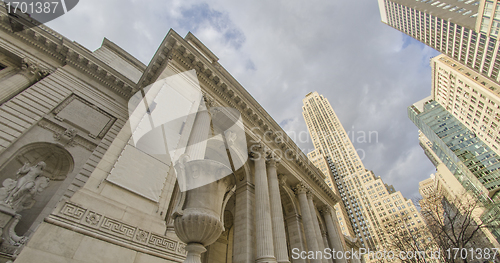 Image of Tall Skyscrapers with Sky on Background