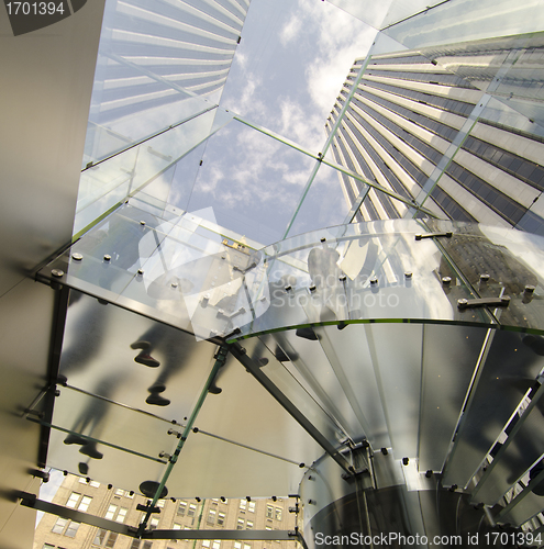 Image of Upward view of New York City Skyscrapers