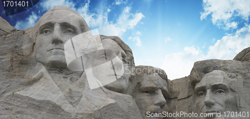 Image of Sunset Colors over Mount Rushmore