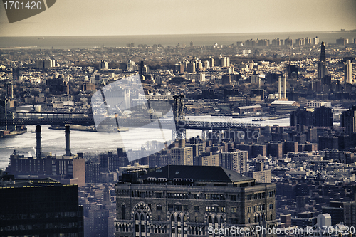 Image of Urban Skyscrapers in Manhattan, New York City