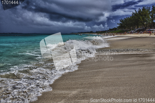 Image of Beautiful Sandy Beach in the Caribbean