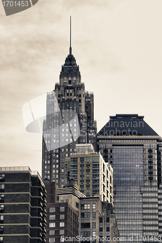 Image of Urban Skyscrapers in Manhattan, New York City