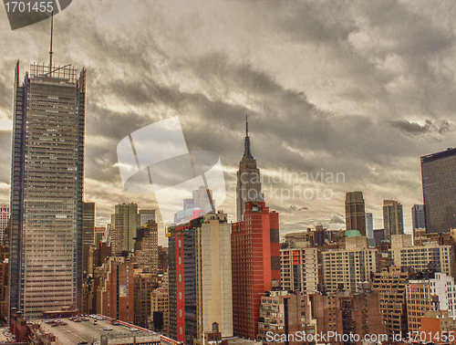 Image of Aerial view of New York City Skyline