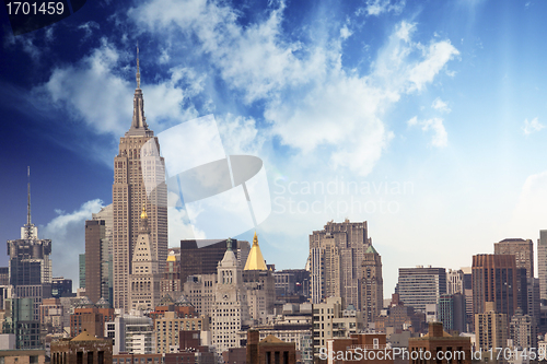 Image of Clouds above New York City Skyscrapers