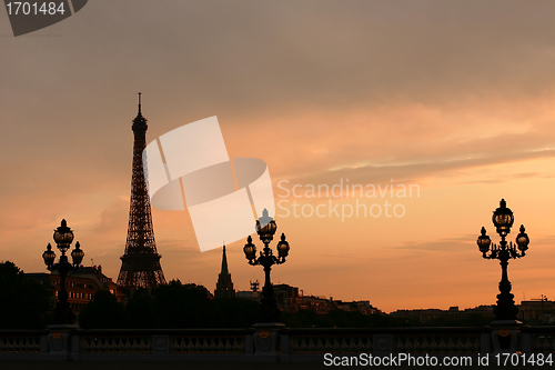 Image of paris sunset