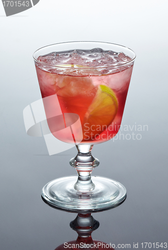 Image of glass of red cocktail