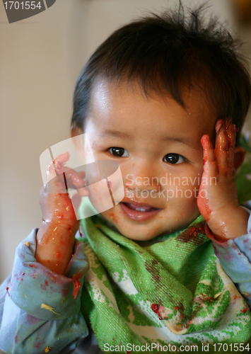 Image of children eating