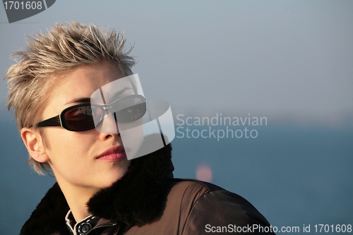 Image of woman on ferry