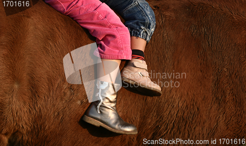 Image of children and horse