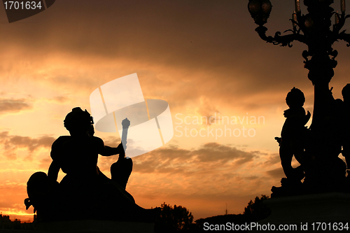 Image of paris sunset