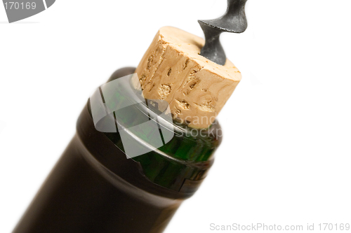 Image of Uncorking a Wine Bottle (Close View)