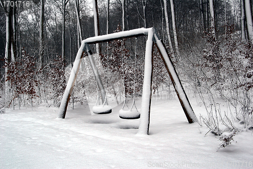 Image of  playground in winter