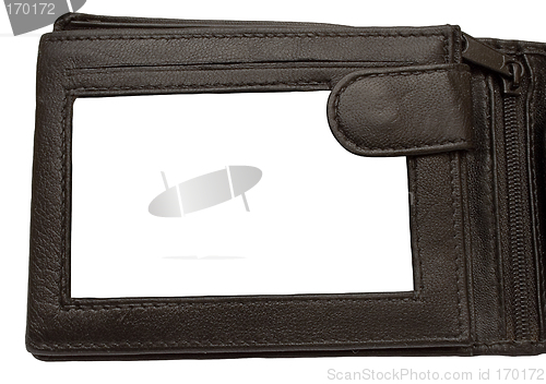 Image of Leather Wallet Picture Frame w/ Path