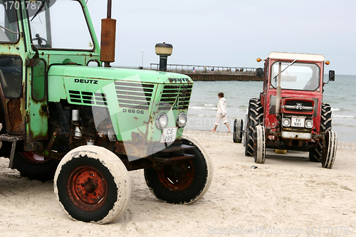 Image of Tractor on a beach