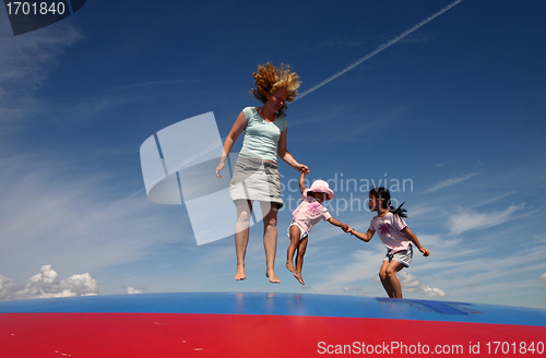 Image of Family jumping