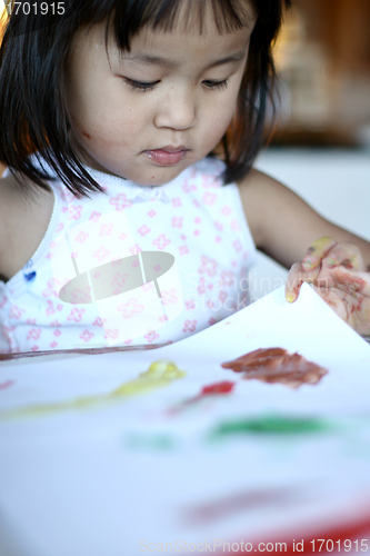 Image of  child  & painting job