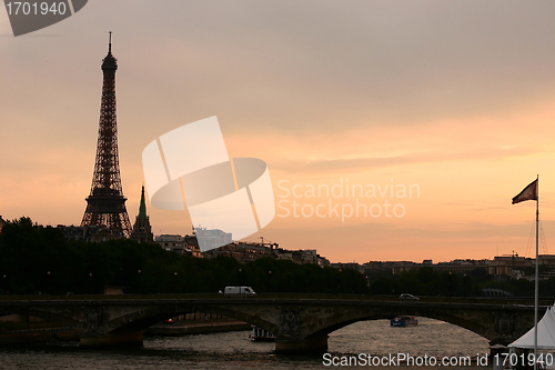 Image of paris sunset