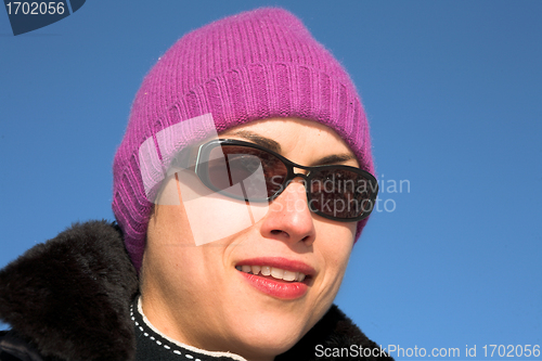 Image of happy woman outdoor